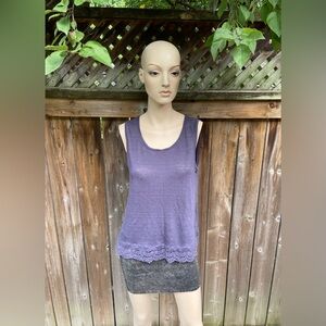 Purple Linen Tank Top